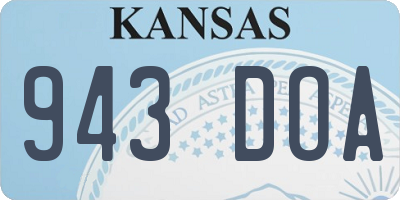 KS license plate 943DOA