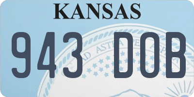 KS license plate 943DOB
