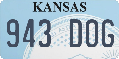 KS license plate 943DOG