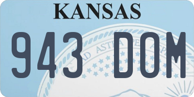 KS license plate 943DOM