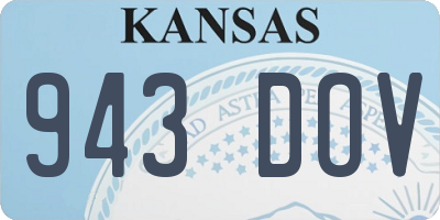 KS license plate 943DOV