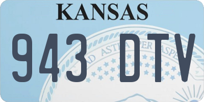 KS license plate 943DTV