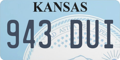 KS license plate 943DUI