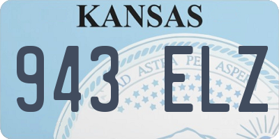 KS license plate 943ELZ