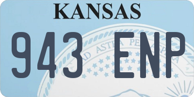 KS license plate 943ENP