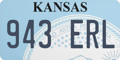 KS license plate 943ERL
