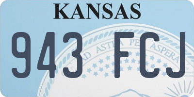 KS license plate 943FCJ
