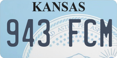 KS license plate 943FCM