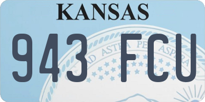 KS license plate 943FCU