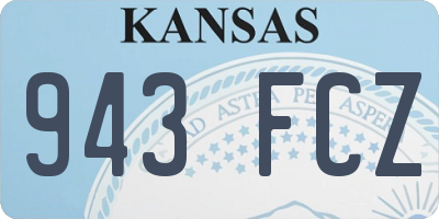 KS license plate 943FCZ