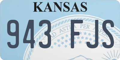 KS license plate 943FJS