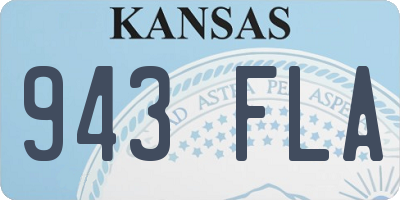 KS license plate 943FLA