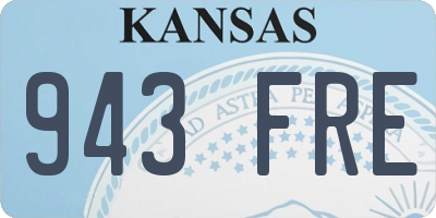 KS license plate 943FRE