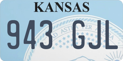 KS license plate 943GJL