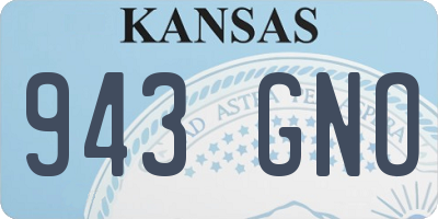 KS license plate 943GNO
