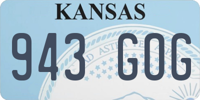 KS license plate 943GOG