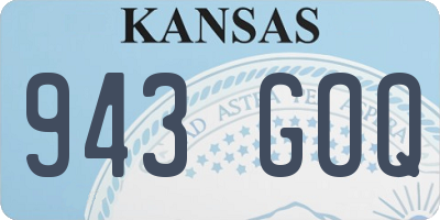 KS license plate 943GOQ