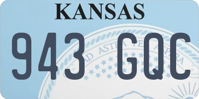 KS license plate 943GQC