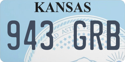 KS license plate 943GRB