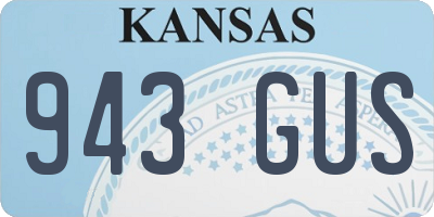KS license plate 943GUS