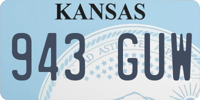 KS license plate 943GUW