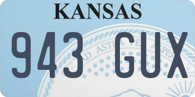 KS license plate 943GUX