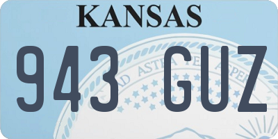 KS license plate 943GUZ