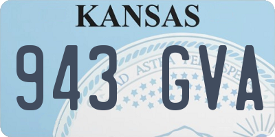 KS license plate 943GVA