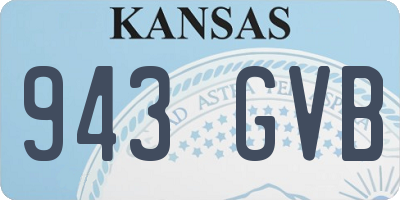 KS license plate 943GVB