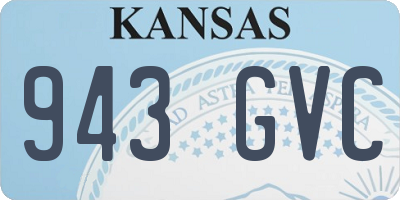 KS license plate 943GVC