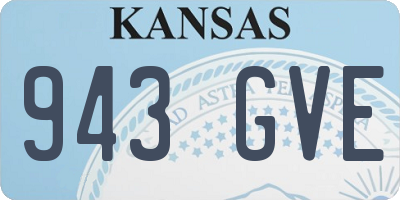 KS license plate 943GVE