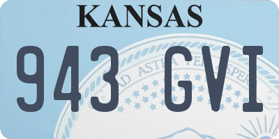 KS license plate 943GVI