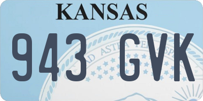 KS license plate 943GVK