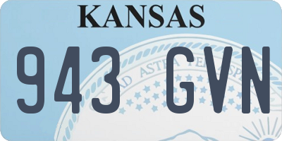 KS license plate 943GVN
