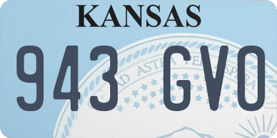 KS license plate 943GVO