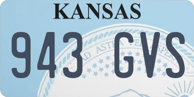 KS license plate 943GVS