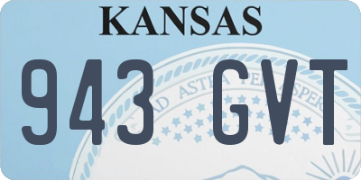 KS license plate 943GVT