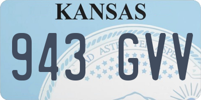 KS license plate 943GVV