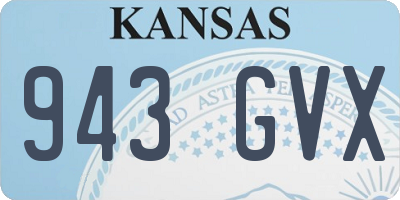 KS license plate 943GVX