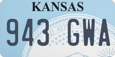 KS license plate 943GWA