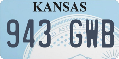 KS license plate 943GWB