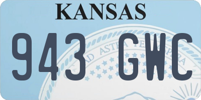 KS license plate 943GWC