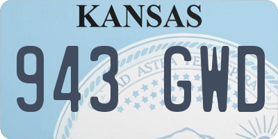 KS license plate 943GWD
