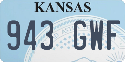 KS license plate 943GWF