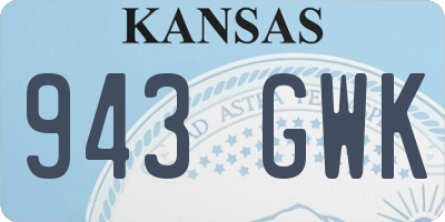 KS license plate 943GWK