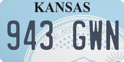KS license plate 943GWN