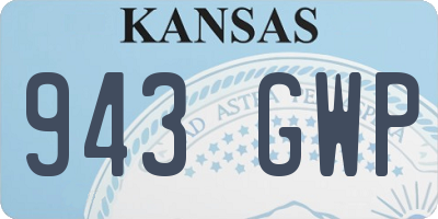 KS license plate 943GWP