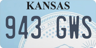 KS license plate 943GWS