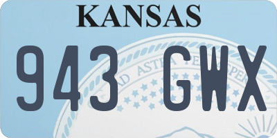 KS license plate 943GWX