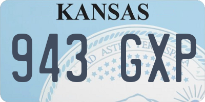 KS license plate 943GXP
